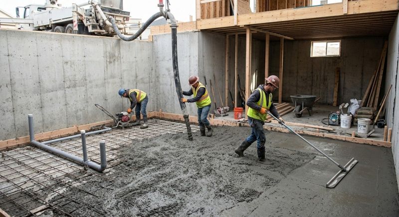 Basement Concrete Installation in Minot, ND