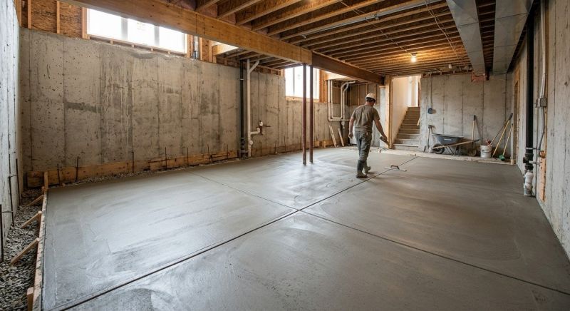 Basement Concrete Installation in Minot, ND