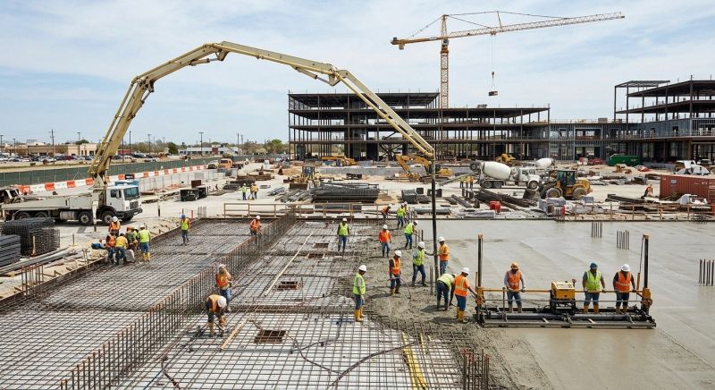 Commercial Slab Construction in Minot, ND