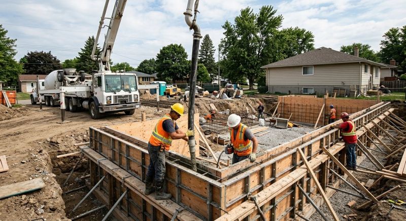 Foundation Pouring in Minot, ND