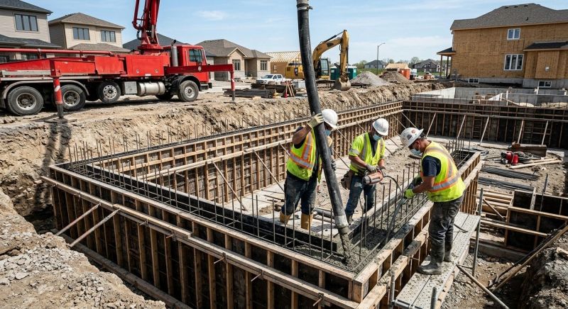 Foundation Wall Pouring in Minot Afb, ND