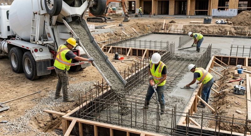Foundation Wall Pouring in Minot Afb, ND