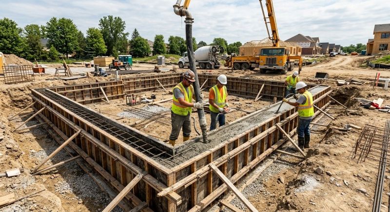 Foundation Wall Pouring in Minot Afb, ND